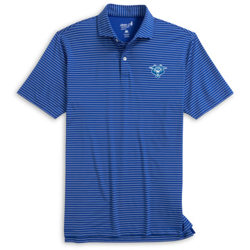 University of Kentucky Vintage Wildcat Beau Striped Performance Polo in Royal by Johnnie-O