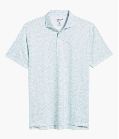 Barbacoa Printed Performance Jersey Polo in Cilantro by Johnnie-O
