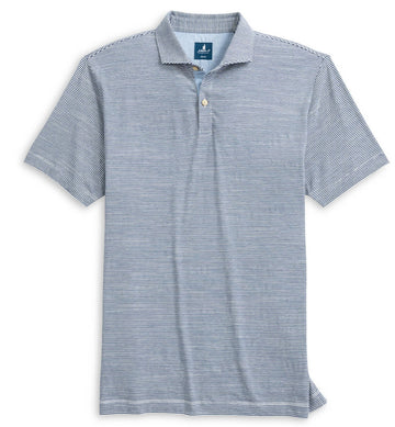 Thatcher Slub Cotton Blend Polo in Navy by Johnnie-O