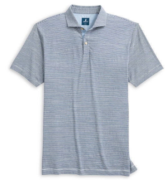Thatcher Slub Cotton Blend Polo in Navy by Johnnie-O