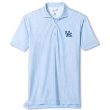 University of Kentucky Crosslink Printed Performance Polo in Gulf Blue by Johnnie-O