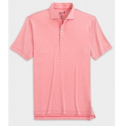 Lyndon Striped Jersey Performance Polo in Sun Kissed by Johnnie-O