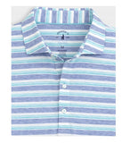 Thimi Striped Top Shelf Performance Polo in Lake by Johnnie-O
