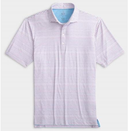 Warwick Striped Featherweight Performance Polo in Maliblu by Johnnie-O