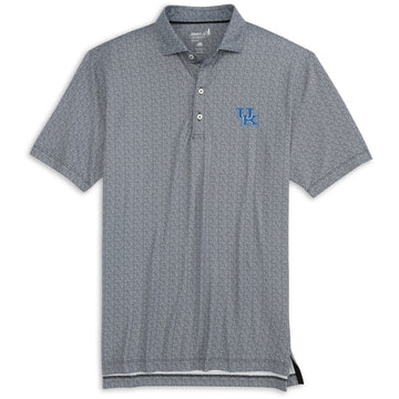 University of Kentucky Hinson Performance Jersey Polo in Black by Johnnie-O