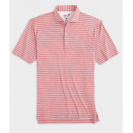 Thorton Striped Jersey Performance Polo in Sun Kissed by Johnnie-O