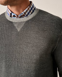 Burgess Garment-Dyed Crewneck Sweater in Dark and Stormy by Johnnie-O