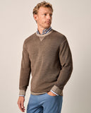 Burgess Garment-Dyed Crewneck Sweater in Maple by Johnnie-O