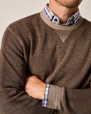 Burgess Garment-Dyed Crewneck Sweater in Maple by Johnnie-O