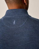 Raynor Merino 1/4 Zip Sweater in Laguna Blue by Johnnie-O