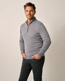 Raynor Merino 1/4 Zip Sweater in Light Gray by Johnnie-O