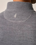 Raynor Merino 1/4 Zip Sweater in Light Gray by Johnnie-O