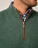 Raynor Merino 1/4 Zip Sweater in Moss by Johnnie-O