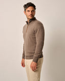 Raynor Merino 1/4 Zip Sweater in Walnut by Johnnie-O