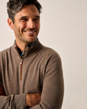 Raynor Merino 1/4 Zip Sweater in Walnut by Johnnie-O