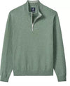 Desmond Plaited Cotton Blend 1/4 Zip Sweater in Rover by Johnnie-O