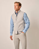 Denalis Double-Zip Fleece Vest in Light Gray by Johnnie-O