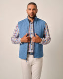 Denalis Double-Zip Fleece Vest in Mid Blue by Johnnie-O