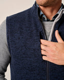 Denalis Double-Zip Fleece Vest in Navy by Johnnie-O