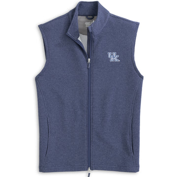 University of Kentucky Reggie Ribbed Performance Vest in Navy by Johnnie-O
