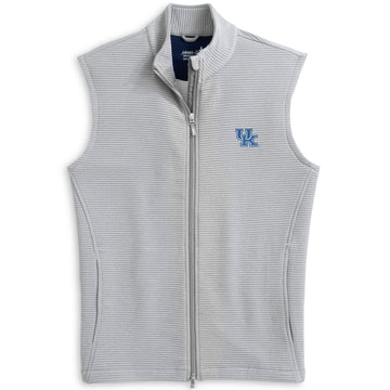 University of Kentucky Reggie Ribbed Performance Vest in Seal by Johnnie-O
