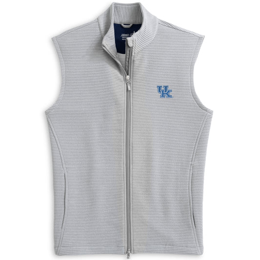 University of Kentucky Reggie Ribbed Performance Vest in Seal by Johnnie-O