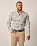 Roosevelt Performance Button Up Shirt in Light Gray by Johnnie-O