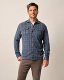 Waites Stretch Flannel Lodge Shirt in Charcoal by Johnnie-O