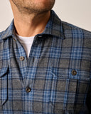 Waites Stretch Flannel Lodge Shirt in Charcoal by Johnnie-O