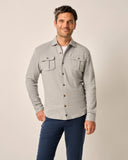 Brayden Stretch Flannel Lodge Shirt in Light Gray by Johnnie-O