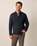 Briggs Stretch Flannel Lodge Shirt in Navy by Johnnie-O