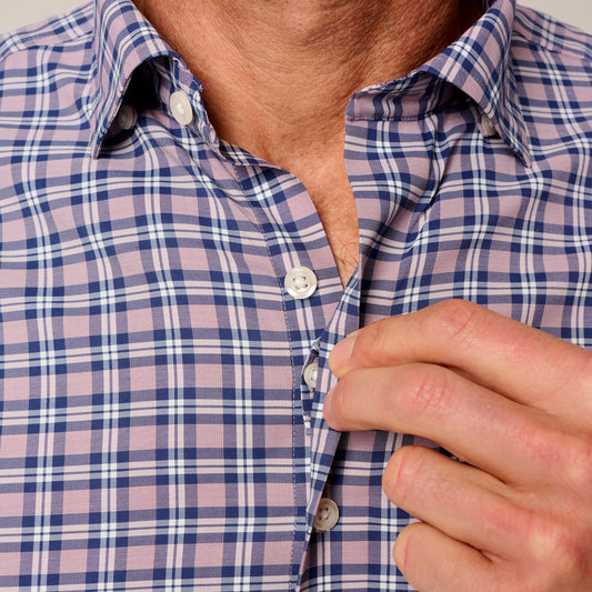 Mayes Performance Button Down Shirt in Malibu Red by Johnnie-O