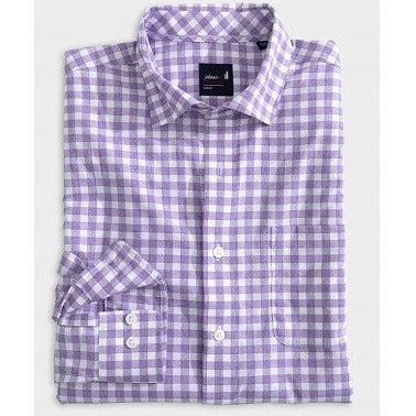 Ashworth Performance Button Up Shirt in Grape by Johnnie-O