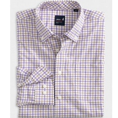 Rylen Performance Button Up Shirt in Grape by Johnnie-O