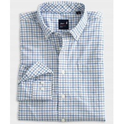 Rylen Performance Button Up Shirt in Wake by Johnnie-O