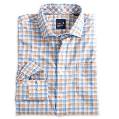 Laken Check Button Down Shirt in Wake by Johnnie-O