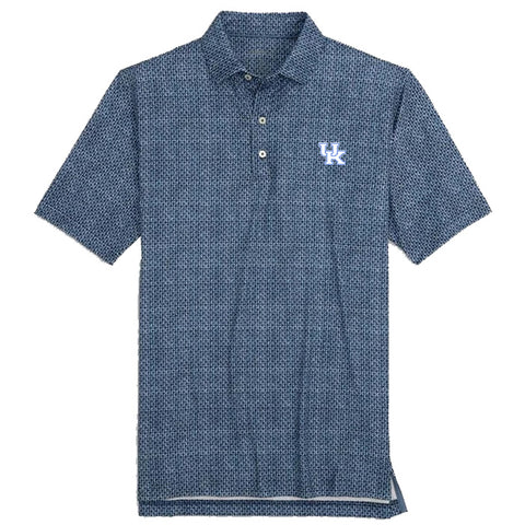 University of Kentucky Kahuna Printed Polo in Lake by Johnnie-O