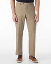 Comfort "EZE" Commuter Bi-Stretch Gabardine Flat Front Dunhill Dress Pant in Khaki by Ballin