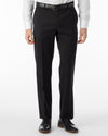 Super 120's Gabardine Flat Front Dunhill Dress Pant in Black by Ballin