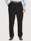 Super 120's Gabardine Pleated Manchester Dress Pant in Black by Ballin