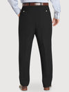 Super 120's Gabardine Pleated Manchester Dress Pant in Black by Ballin