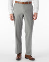 Super 120's Comfort "EZE" 4 Harness Serge Modern Flat Front Soho Dress Pant in Light Grey by Ballin