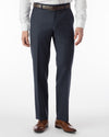 Super 120's Comfort "EZE" 4 Harness Serge Modern Flat Front Soho Dress Pant in Navy Mix by Ballin