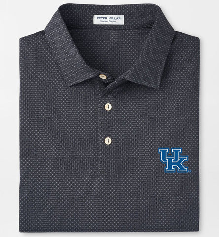 University of Kentucky Tesseract Performance Jersey Polo in Iron by Peter Millar