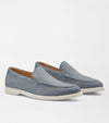 Excursionist Nubuck Venetian Loafer in Blue Pearl by Peter Millar