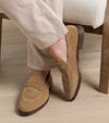 Madison Suede Penny Loafer in Dark Jute by Peter Millar