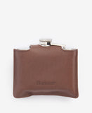 Padbury Quilted Hip Flask in Dark Brown/Olive by Barbour