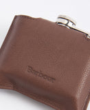 Padbury Quilted Hip Flask in Dark Brown/Olive by Barbour