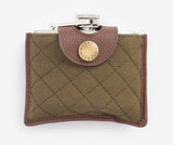 Padbury Quilted Hip Flask in Dark Brown/Olive by Barbour