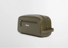 Brunton Leather Washbag in Dark Olive by Barbour